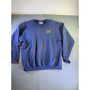 Vintage Hanes Sweatshirt Mens Large‎ Blue NAM 99 Another Vintage Fleece Pullover